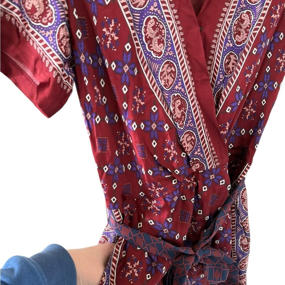 Sandro Paris Dilone Wrap-Effect Printed Voile Playsuit - Picture 9 of 11